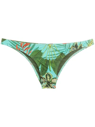 Lygia & Nanny Poipu Tropical Print Bikini Bottoms In Green