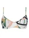 Lygia & Nanny Printed Bikini Top In White