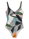 Lygia & Nanny Roberta Printed Swimsuit In Black