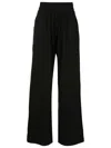 Lygia & Nanny Romã Cotton-blend Straight-leg Trousers In Black