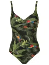 LYGIA & NANNY ROSA-PRINT PLUNGING V-NECK SWIMSUIT