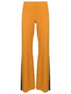 Lygia & Nanny Saira Flared Jersey Trousers In Yellow