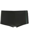 Lygia & Nanny Stripe-detail Swim Shorts In Black