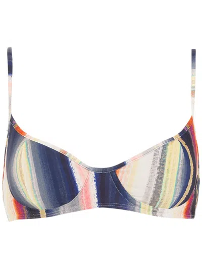 Lygia & Nanny Stripe-print Bikini Set In Multicolour