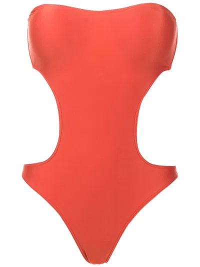 Lygia & Nanny Taylor Liso Strapless Swimsuit In Orange