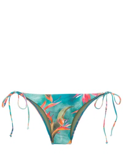Lygia & Nanny Thai All-over Print Bikini Bottoms In Blue