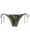Lygia & Nanny Thai Lace-up Fastening Bikini Bottom In Green