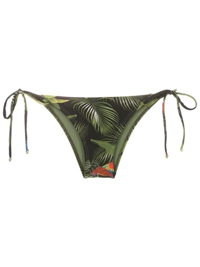 Lygia & Nanny Thai Lace-up Fastening Bikini Bottom In Green