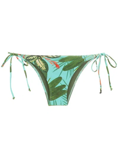 Lygia & Nanny Thai Tropical Print Bikini Bottoms In Green