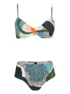 Lygia & Nanny Veronica Abstract-print Bikini Set In Blue