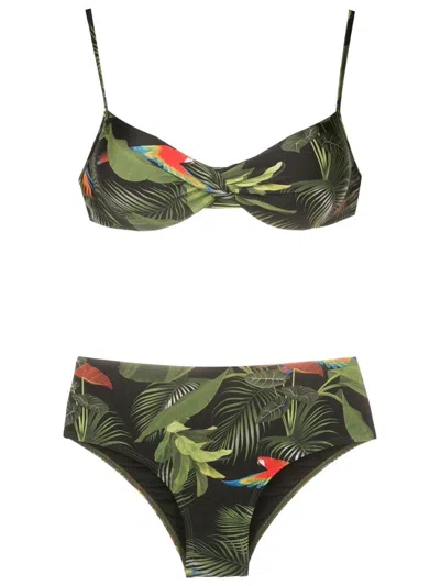 Lygia & Nanny Veronica Half-cup Bikini In Green