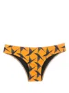 Lygia & Nanny Waikiki Printed Bikini Bottom In Orange