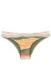 Lygia & Nanny Waikiki Wave-print Bikini Bottoms In Yellow