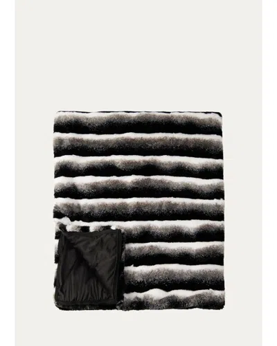 Lyla Grant Faux Chinchilla Throw, 60" X 72" In Gray