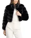 Lyla Grant Faux Fur Fox Bolero In Black