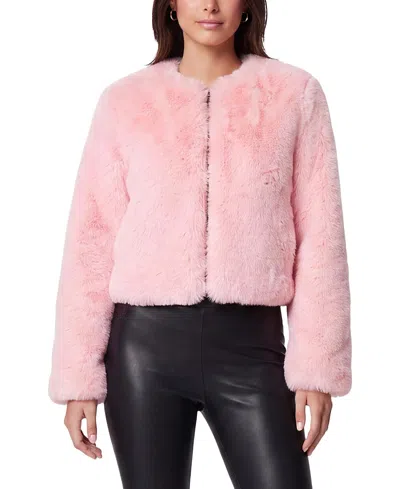 Lyla Grant Faux Fur Fox Bolero In Pink