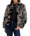 Lyla Grant Faux Fur Fox Jacket In Multi