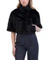 Lyla Grant Faux Fur Mink Bolero In Black