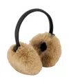 Lyla Grant Faux Fur Rex Rabbit Earmuffs In Brown
