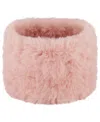 Lyla Grant Faux Fur Rex Rabbit Knit Headband In Pink