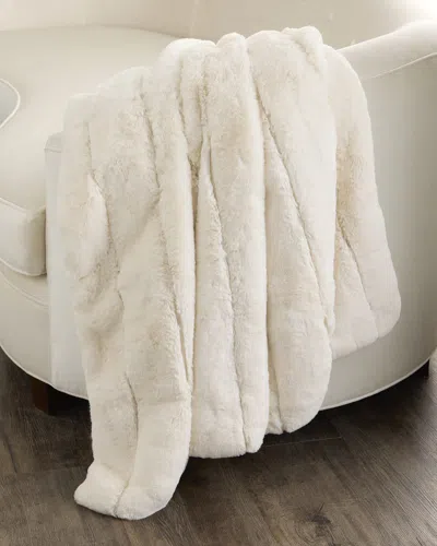 Lyla Grant Faux Rex Rabbit Throw, 60" X 72"
