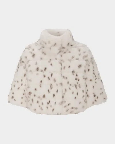 Lyla Grant Fur-free Cropped Faux Fox Coat In White