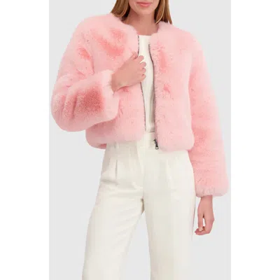 Lyla Grant Fur-free Fox (faux Fur) Bolero In Pink