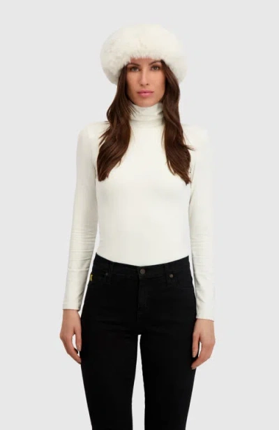 Lyla Grant Fur-free Fox (faux Fur) Headband In White