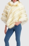 Lyla Grant Fur-free Fox (faux Fur) Poncho In Multi