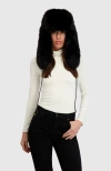 Lyla Grant Fur-free Fox (faux Fur) Trapper Hat In Black