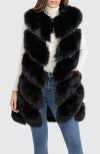 Lyla Grant Fur-free Fox (faux Fur) Vest In Black