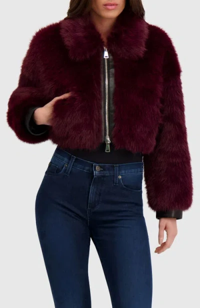 Lyla Grant Fur-free Fox (faux Fur) Zip Bolero In Brown