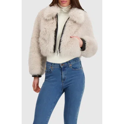 Lyla Grant Fur-free Fox (faux Fur) Zip Bolero In Black