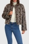 Lyla Grant Fur-free Lamb (faux Fur) Jacket In Gray