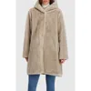 Lyla Grant Fur-free Mink (faux Fur) Parka, Reversible In Neutral