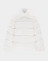 Lyla Grant Fur-free Quilted Faux Fox Coat In White
