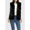 Lyla Grant Fur-free Rex Rabbit (faux Fur) Vest In Black
