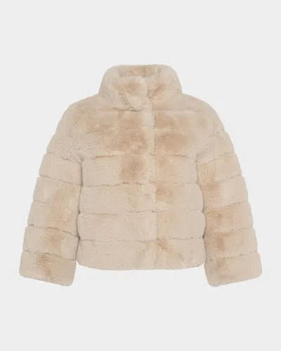 LYLA GRANT FUR-FREE SHORT FAUX RABBIT COAT