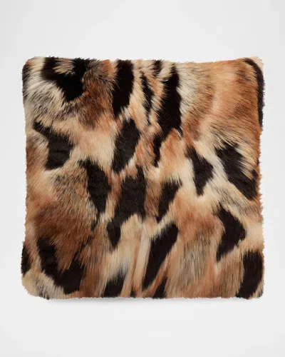 Lyla Grant Spotted Faux Fox Pillow, 20" Square In Animal Print