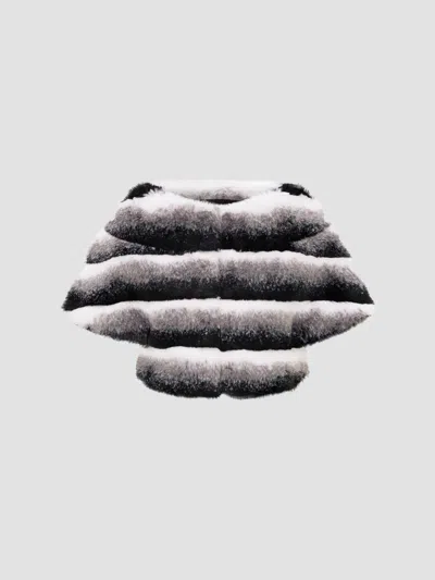 Lyla Grant Women's Faux Fur Chinchilla Stole Coat In Grey Chinch