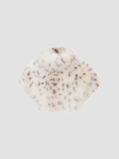 Lyla Grant Women's Faux Fur Lynx Belly Bolero Coat In Beige