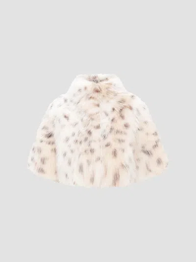 Lyla Grant Women's Faux Fur Lynx Belly Bolero Coat In Lyx