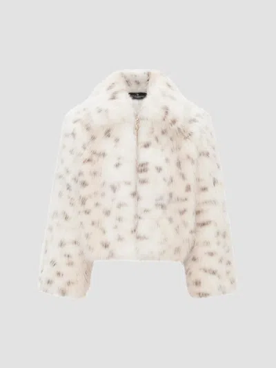 Lyla Grant Women's Faux Fur Lynx Jacket In Lyx
