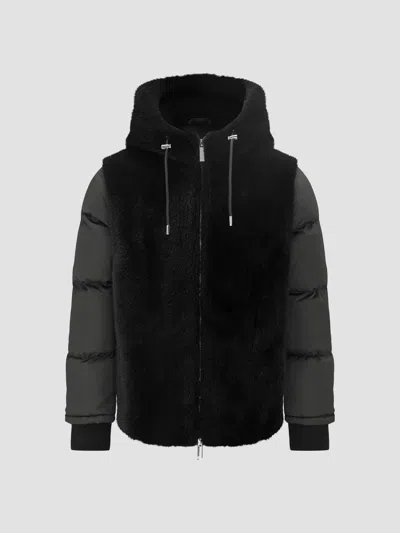 Lyla Grant Women's Faux Fur Mink Quilted Coat In Black