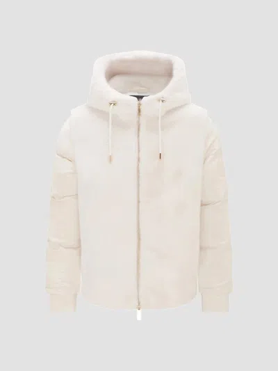 Lyla Grant Women's Faux Fur Mink Quilted Coat In White