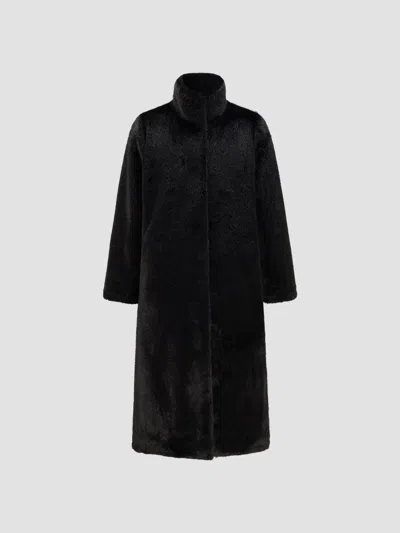 Lyla Grant Women's Faux Fur Mink Reversible Coat In Black