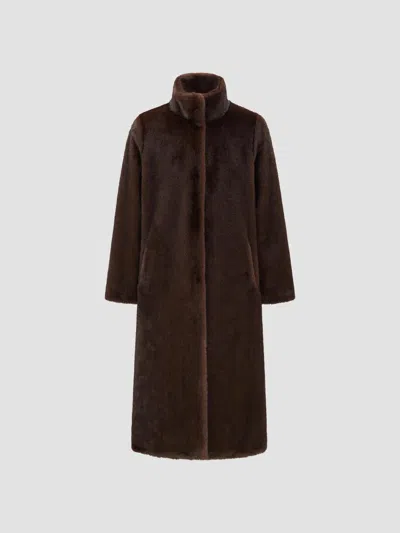 Lyla Grant Women's Faux Fur Mink Reversible Coat In Brown