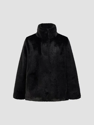 Lyla Grant Women's Faux Fur Mink Reversible Jacket In Black