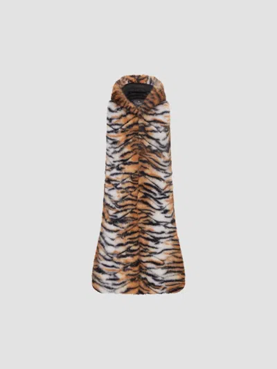 Lyla Grant Women's Fox Hooded Vest In Brown