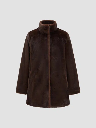 Lyla Grant Women's Mink Reversible Coat In Dark Brown